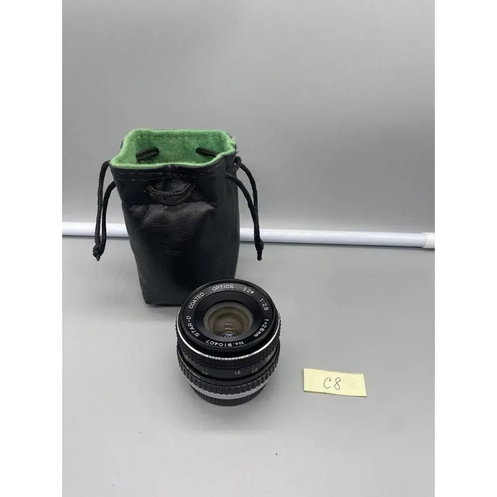 Lot Of 2 Star-D 1:2.8 28mm Camera Lens Optics Coated 901474 and 910407